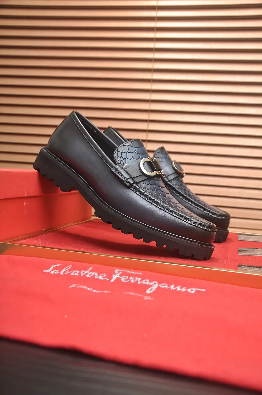 Men's Men's Shoes💰560💶[[HERMES]] (High-end Niuli) New 🍀 HERMES - top version of Ferragamo's classic casual leather shoes! Made of imported original cowhide, the inner top layer is comfortable cowhide lining! Original wear-resistant rubber outsole! High quality products! Code number 38-45 (45 customized)